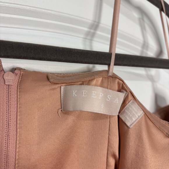 Keepsake the Label Blush Pink Ruffle Off Shoulder Mini Dress Size Small - Picture 4 of 6